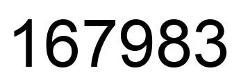Number 167983 black image