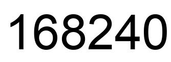 Número 168240 imagen negro