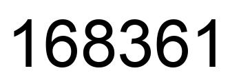 Number 168361 black image