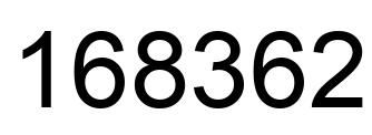 Number 168362 black image
