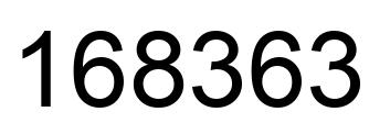Number 168363 black image