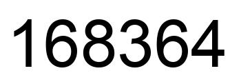 Number 168364 black image