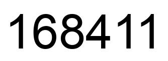 Number 168411 black image