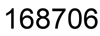 Número 168706 imagen negro