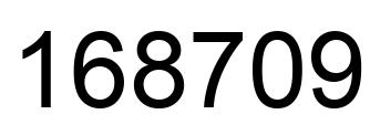 Number 168709 black image
