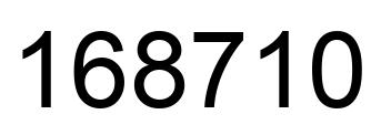 Number 168710 black image