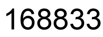 Number 168833 black image