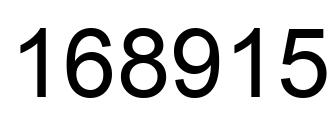 Number 168915 black image