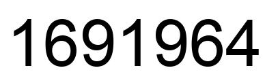 Number 1691964 black image