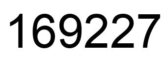 Number 169227 black image