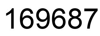 Number 169687 black image