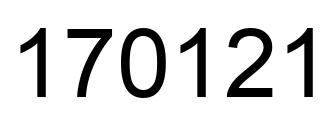 Number 170121 black image
