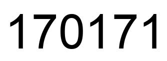 Number 170171 black image