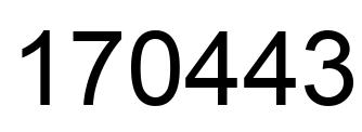 Number 170443 black image