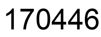 Number 170446 black image