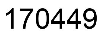 Number 170449 black image