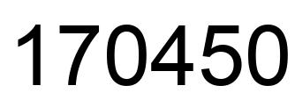 Número 170450 imagen negro