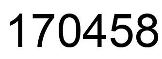 Number 170458 black image