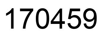 Number 170459 black image