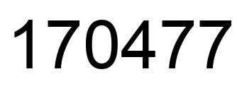 Number 170477 black image