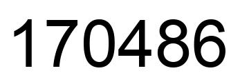 Number 170486 black image