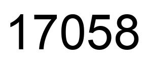 Number 17058 black image