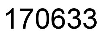 Number 170633 black image