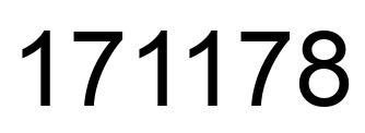 Number 171178 black image