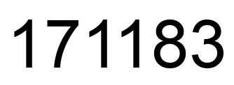 Number 171183 black image