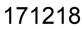 Number 171218 black image