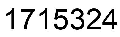 Number 1715324 black image