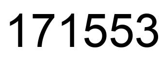 Number 171553 black image
