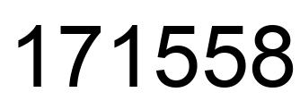 Number 171558 black image