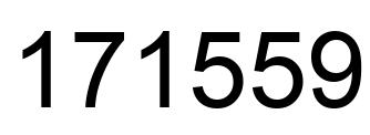 Number 171559 black image
