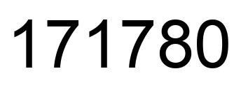Number 171780 black image