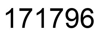 Number 171796 black image