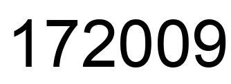 Número 172009 imagen negro
