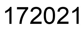 Número 172021 imagen negro