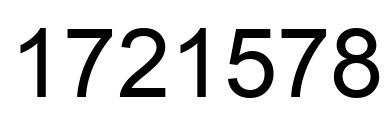 Number 1721578 black image