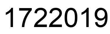 Number 1722019 black image