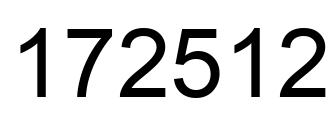 Number 172512 black image