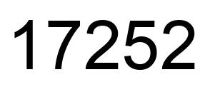 Number 17252 black image