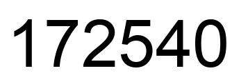Number 172540 black image