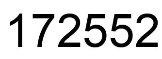 Number 172552 black image