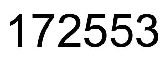 Number 172553 black image