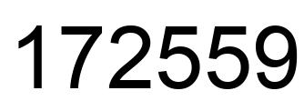Number 172559 black image