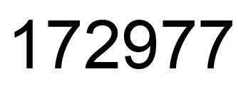 Number 172977 black image