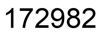 Number 172982 black image