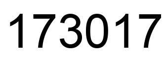 Número 173017 imagen negro
