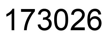 Number 173026 black image
